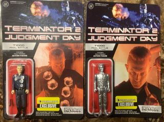 Terminator 2 Judgment Day T1000 Final Battle & Metal Form 2 Reaction Figures