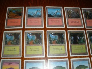 MTG Magic Unlimited Basic Lands x28 (Island,  Swamp,  Forest,  Mountain, . ) LP Ave 2