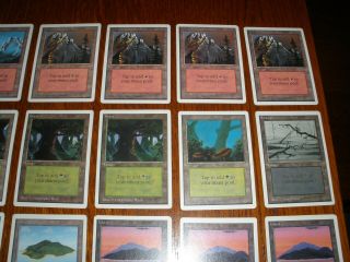 MTG Magic Unlimited Basic Lands x28 (Island,  Swamp,  Forest,  Mountain, . ) LP Ave 3