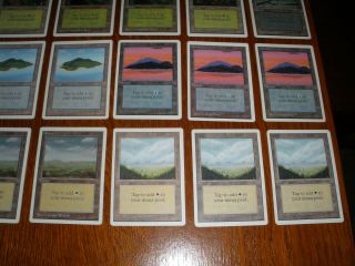 MTG Magic Unlimited Basic Lands x28 (Island,  Swamp,  Forest,  Mountain, . ) LP Ave 5