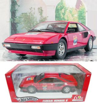 Hot Wheels 1/8 1980 Ferrari Mondial 8 Red 60th Anniversary Mattel