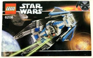 Lego Star Wars Tie Interceptor 6206 Complete & Correct W/ Figure & Instructions