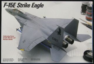 1989 Testors Italeri Models 1/72 Mcdonnel Douglas F - 15e Strike Eagle