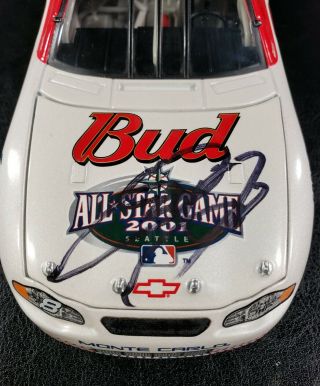 DALE EARNHARDT JR 8 AUTOGRAPHED BUD/MLB ALL STAR GAME 2001 MONTE CARLO 1:24 3