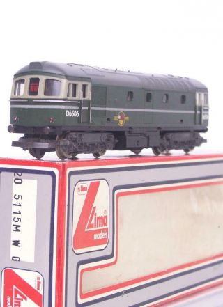 Lima 205115m Oo Gauge - Class 33 Diesel,  Br Green And White Livery No.  D6506
