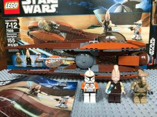 Lego Star Wars Geonosian Starfighter 7959 Pre - Owned Mini - Figs,  Box,  Instructions