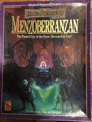 Advanced Dungeons And Dragons 2nd Edition Menzoberranzan Box Set