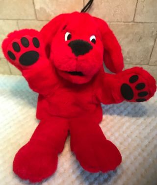 Vintage Clifford The Big Red Dog Plush 14 Inch Puppet By Scholastic 1997