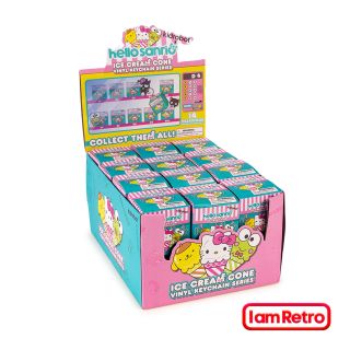 Hello Sanrio Ice Cream Cones Keychains Display Case 24 Blind Boxes By Kidrobot