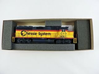Athearn 4713 Gp40 - 2 Powered Chessie System C&o Locomotive 4167 Ho Scale Train