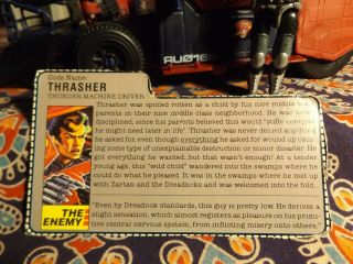 1986 GI JOE DREADNOK THUNDER MACHINE w/ Trasher File Card - Club & Blueprints 3
