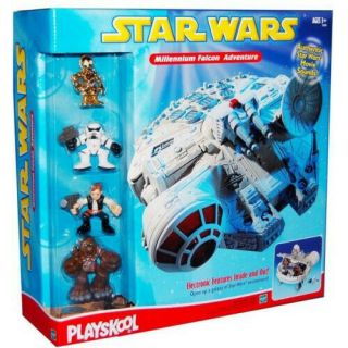 Playskool Star Wars Millennium Falcon Adventure W/ C - 3po,  Han Solo,  Chewbacca