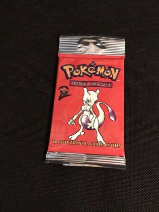 Pokemon Booster Pack Base Set 2 Mewtwo Art Wizards 2000 Wotc Long Pack