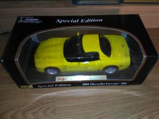Maisto - 2001 Chevrolet Corvette Z06 1:18 Yellow Mpn 31889