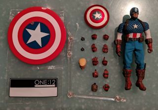 Mezco One:12 Collective Marvel Modern Captain America - - Authentic