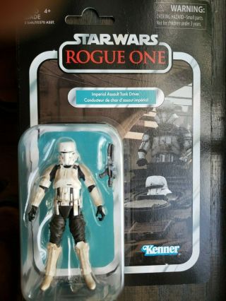 Rare - Kenner Star Wars Rogue One Imperial Assault Tank Driver 3.  75 " Figure