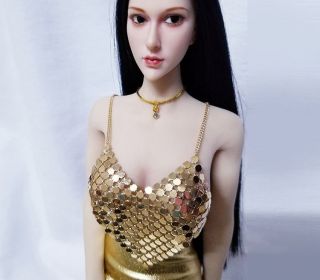 【1:6 Scale Clothes】custom Gold Metal Coat For 12 " Ph Ud Jo Vc Female Body Doll