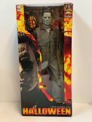 Neca Reel Toys Rob Zombie Halloween 18 " Talking Michael Myers Figure W/ Box