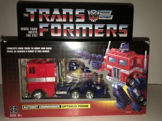 Transformers G1 Optimus Prime Heroic Autobot Commander Reissue Exclusive L