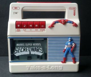1984 Marvel Heroes SECRET WARS TAKE - A - LONG Cassette Tape Player Nasta 2