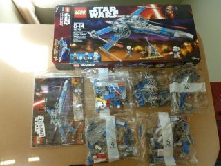 Lego Star Wars Resistance X - Wing Fighter Incomplete Set 75149 Mini Figures 2016