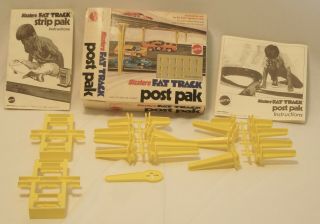 Vintage Mattel Hot Wheels Sizzlers Fat Track Post Pak With 2 Joiners
