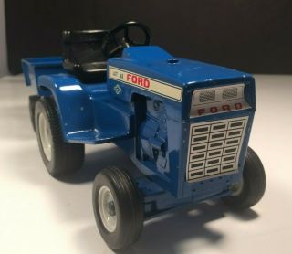 Vintage Ertl Ford LGT 145 Lawn and Garden Tractor and Trailer Cart Die Cast 5