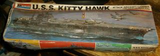 1978 Monogram Usn Us Navy Arcraft Carrier Uss Kitty Hawk Cv - 63 Model Kit