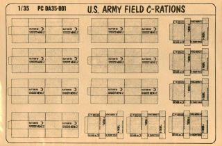 Verlinden 1:35 Us Army Field C Rations Diorama Accessory Pcda35 - 001u