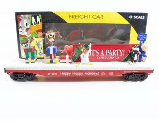 K - Line O Scale Looney Tunes 6916302 Holiday Operating Flat Car K - 691 - 6302