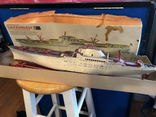 Savannah First Atomic Powered Merchant Ship Model Plastic With Box