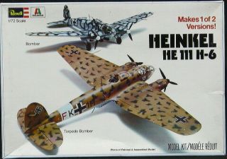 1976 Revell Italarerei Models 1/72 Heinkel He - 111h - 6 German Bomber