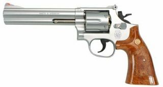 Crown Model Gas Revolver No.  10 S & W M686 6 Inch Silver 18 - Year - Old Gas Gun Jp