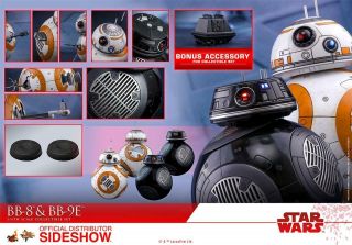 Hot Toys The Last Jedi BB - 8 & BB - 9E 1/6th Scale Set Sideshow Collectibles NR 5