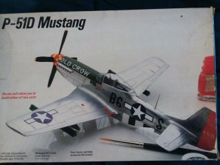Testors P - 51d Mustang,  1:48 Scale Model Airplane Kit 590