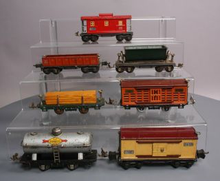 Lionel O Gauge Prewar Freight Cars: 2655,  659,  2652,  831,  804,  806 & 657 [7]