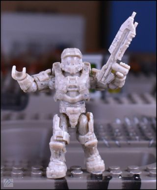 Halo Mega Construx Bloks Unsc Stone Master Chief Statue Mini Figure Foxtrot