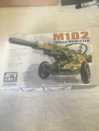 Afv Club 1/35 Scale M102 105mm Howitzer Model Kit Open Box