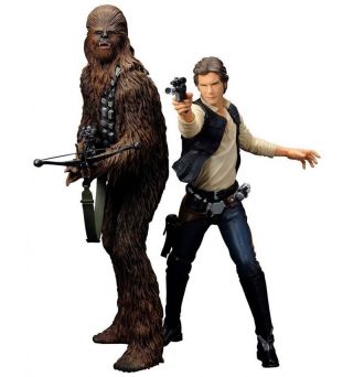 Kotobukiya Figurine Star Wars 2 - Pack Han Solo Et Chewbacca