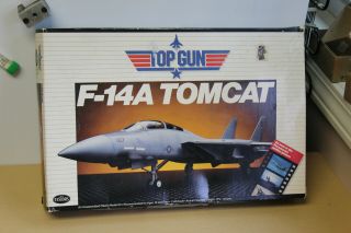 1986 Model Kit - F - 14a Tomcat Top Gun Fighter Jet - 1/48 Scale - Partial Build