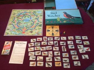 Vintage 1958 Game Of Bird Watcher By Parker Brothers Board Game - Complete