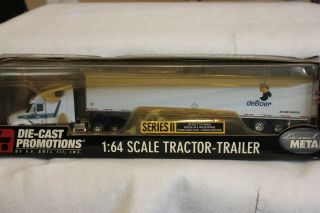 1/64 Dcp Freightliner Columbia White Deboer Transportation W/dry Box