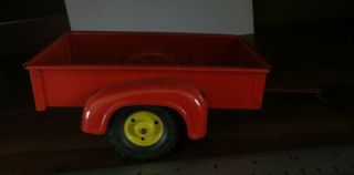 Vintage 1950s - 60s Tru - Scale Red 9 " 2 - Wheel Trailer