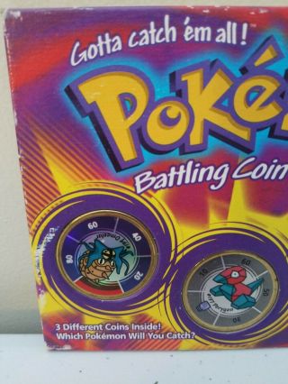 1999 Pokemon Battling Coin Game - 3 Coin Set - Omastar,  Porygon & Mankey - 2