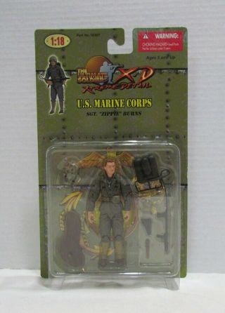 The Ultimate Soldier X - D 1:18 U.  S.  Marine Corps Sgt.  " Zippie " Burns Moc Mip