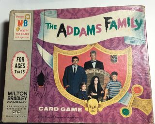 Rare 1964 Abc Series Milton Bradley The Addams Family Card Game - Complete