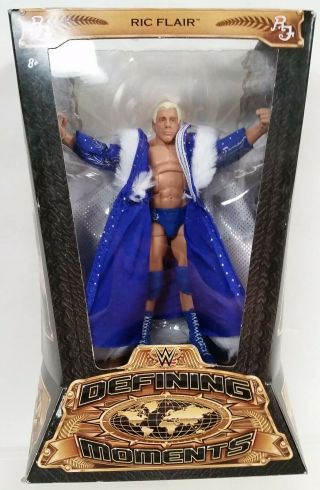 Mattel Wwe 2016 Defining Moments 7 " Rick Flair Action Figure (blue Robe)