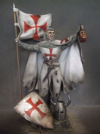 12 " Custom Possessed Templar Knight Crusader,  Medieval Warrior 1/6 Figure Ignite