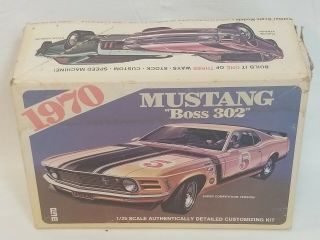Vintage Psm 1970 Ford Mustang " Boss 302 " Model Kit - Built,  Parts Or Restore