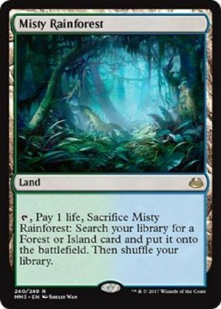 Magic The Gathering Mtg Misty Rainforest Modern Masters Trading Card Lp